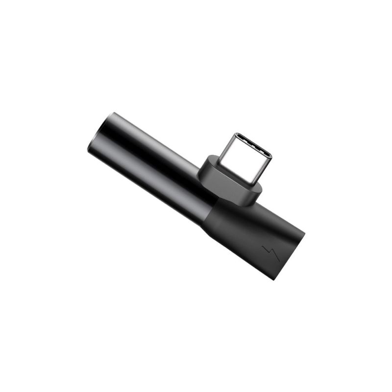 5. Baseus Audio Converter L41 Adapter von USB-C auf USB-C-Anschluss + 3,5-mm-Kopfhöreranschluss schwarz (CATL41-01)