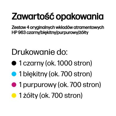 38. HP 4er-Pack Original 963 Tintenpatronen Schwarz/Cyan/Magenta/Gelb