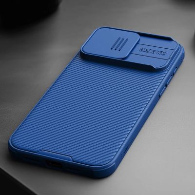 12. Nillkin CamShield Pro magnetische Hülle für iPhone 15 Pro Max mit Kameraschutz – Blau