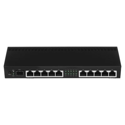 8. Mikrotik RB4011iGS+RM Router: Insgesamt 11 Ethernet-Ports; Architektur: ARM 32-Bit; CPU-Kerne: 4