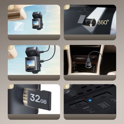 10. Baseus PrimeTrip VD1 Pro Auto-DVR 4K+1080p mit Akku – Schwarz