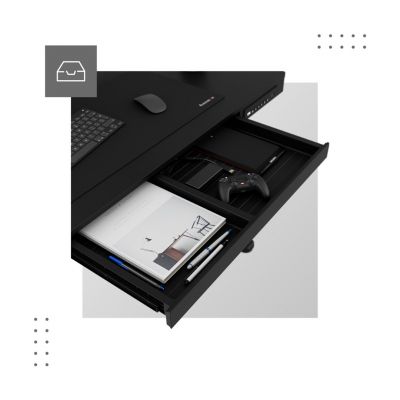 8. MA-Leader 8.2 Schwarzer elektrischer Schreibtisch