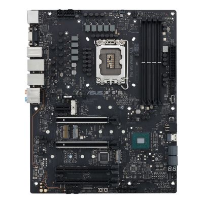 2. ASUS Pro WS W680-ACE W680 (LGA 1700) ATX-Mainboard, 2x PCIe 5.0, 3x PCIe 4.0, 3x PCIe 4.0 M.2-Steckplätze, 2x USB 3.2 Gen 2, 4x USB 3.2 Gen 1, 2x USB 2.0, 2x 2,5-Gb-Ethernet, 1x SlimSAS, 4x SATA, HDMI, DisplayPort und VGA