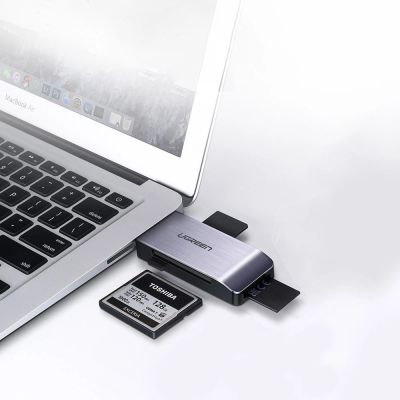 7. Ugreen SD/microSD/CF/MS Kartenleser für USB 3.0 grau (50541)