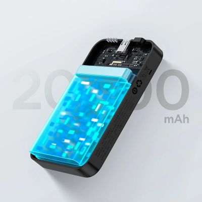 7. Baseus EnerFill FM41 20000mAh 20W Magnetische Powerbank mit 30cm USB-C-zu-USB-C-Kabel – Schwarz