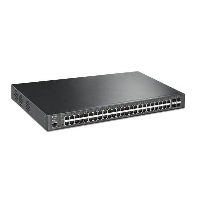 3. TP-Link JetStream TL-SG3452XP Managed Network Switch L2+ Gigabit Ethernet (10/100/1000) PoE-Unterstützung 1 HE Schwarz