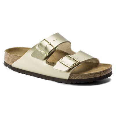 8. Birkenstock Arizona Birko-Flor Gold Damen Flip-Flops normal breit (1016110)