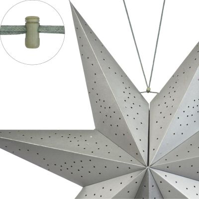 16. Dekorativer hängender Papierstern 75 cm Silber