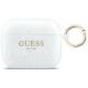 Guess Silikon-Glitzerringhülle für AirPods Pro 3 – Weiß