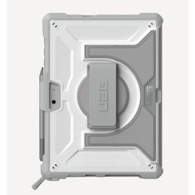 UAG Plasma - Schutzhülle mit Ständer, Schulter- und Handschlaufe für Microsoft Surface Go 1/2/3/4 G (OEM-Version) (weiß/grau)