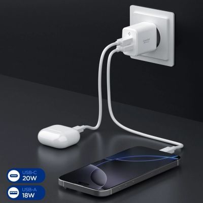 4. Spigen Essential EE202EU 20W Wandladegerät – Weiß