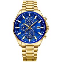 Giewont Herrenuhr Chronograph Saphir Gold Blau GW7290-B6