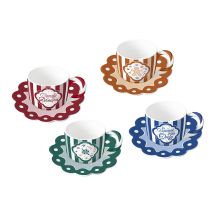 Espressotassen-Set mit Untertassen, 4-teilig, NCANDY003 BIALETTI