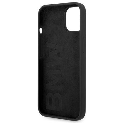 7. BMW Silikon-Metall-Logo-Hülle für iPhone 14 – Schwarz