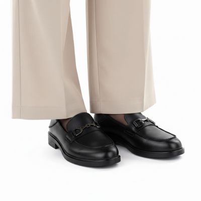 5. Damen-Ledermokassins, schwarz, Vinceza 18117