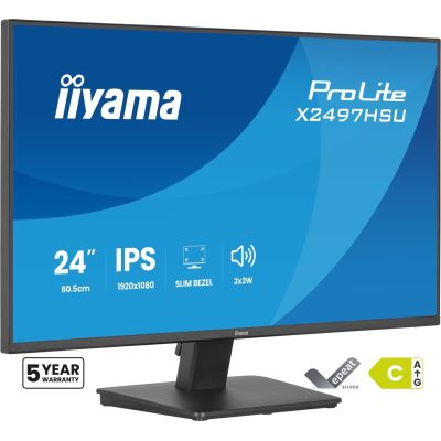 5. iiyama ProLite X2497HSU-B1 Computermonitor 60,5 cm (23,8") 1920 x 1080 px Full HD LED Schwarz