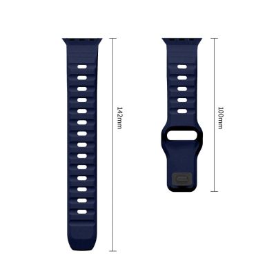 3. Tech-Protect Silikonarmband für Apple Watch 44 / 45 / 46 / 49 mm – Marineblau