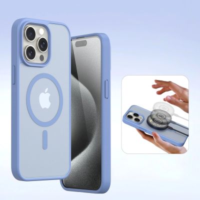 7. Dux Ducis Lawa Lederhülle für iPhone 15 Pro - Blau