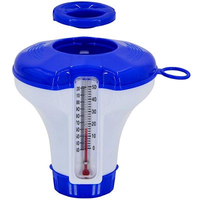 5. Thermometer mit Schwimmbadchemikalienspender 12 cm 290618