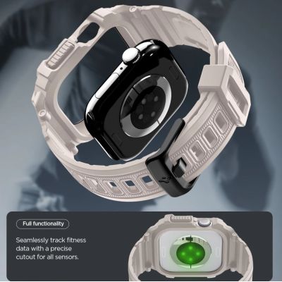13. Spigen Rugged Armor Pro V2 Apple Watch Armband (46 mm) – Beige