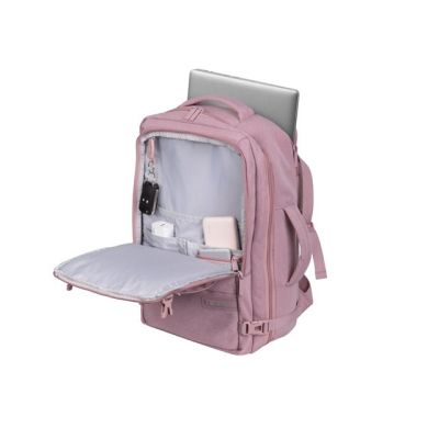 24. NATEC Laptop-Rucksack, Kamel-Hellrosa, 15,6 Zoll, 19 Liter