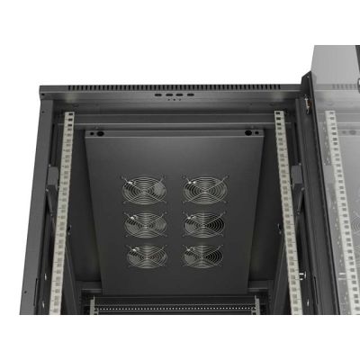 10. Lanberg FF01-6022-12B 22U Rack, freistehend, schwarz