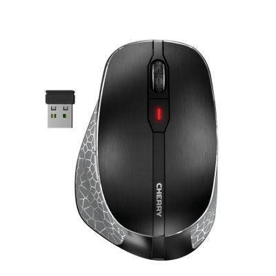 7. CHERRY MW 8C ERGO Maus, Rechtshänder, Funkfernbedienung + Bluetooth, optischer Sensor, 3000 DPI