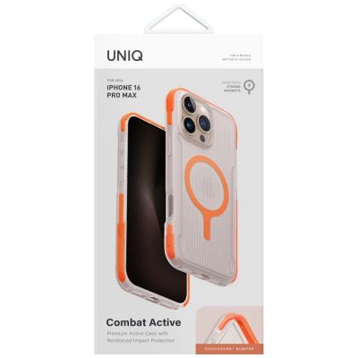 5. Uniq Combat Active Magclick Ladehülle für iPhone 16 Pro Max - Orange