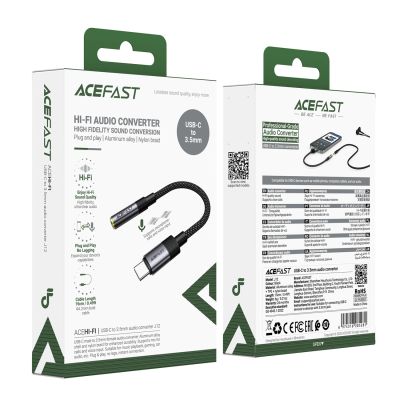 5. Acefast J12 USB-C auf 3,5-mm-Miniklinkenadapter – Schwarz