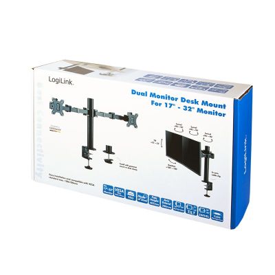 8. LogiLink BP0106 Monitorhalterung/Ständer 81,3 cm (32 Zoll) Schreibtisch Schwarz