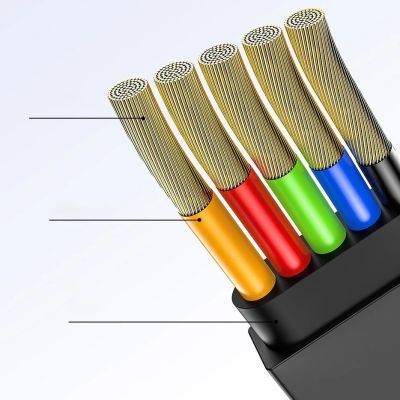 7. Baseus Golden Loop einziehbares 3in1 USB-Kabel - Micro-USB / Lightning / USB-C 3.5A 35cm - 120cm schwarz (CAMLT-JH01)