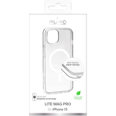 2. Puro Lite Mag Pro MagSafe Silikonhülle für iPhone 15 – transparent