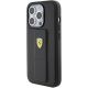 3. Ferrari Grip Stand Metall-Logo-Hülle für iPhone 15 Pro Max – Schwarz