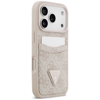 4. Guess 4G nauble Card Triange Etui für iPhone 18 Pro / 17 Pro – rosa