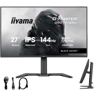 3. IIYAMA LED IPS Monitor 27" GB2741QSU-B1 Black Hawk 144Hz