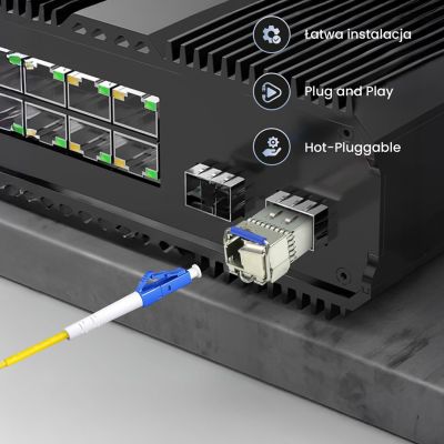 4. Extralink SFP+ WDM SFP+ 10G 10Gbps 1270/1330nm Modul, Singlemode, 20km, LC, DOM, Paar