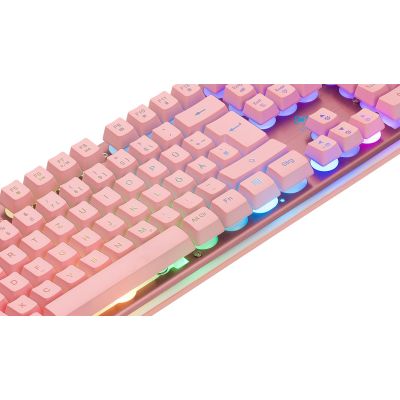11. Deltaco Gaming GAM-021-RGB-P-DE USB-Tastatur QWERTZ Deutsch Pink