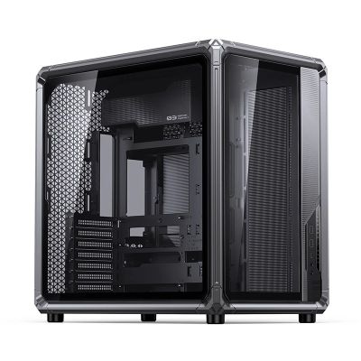 44. Jonsbo X400 PC-Gehäuse, Midi-Tower, ATX, gehärtetes Glas – grau