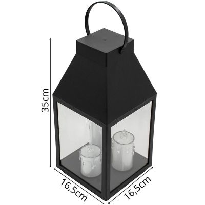 17. Dekorative Laterne mit 3 Kerzen