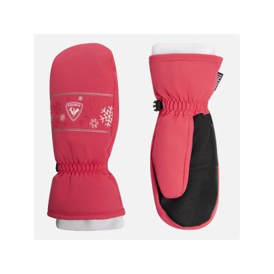 ROSSIGNOL Jr. Jane Impr M pinke Kinder-Skihandschuhe