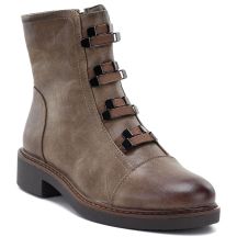 Damen-Winterstiefeletten mit Blockabsatz, braun, M.Daszyński SA252-16 SA252-1