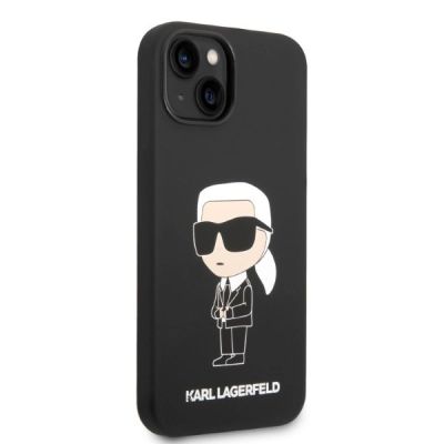 4. Karl Lagerfeld KLHMP14MSNIKBCK iPhone 14 Plus 6.7" Hardcase schwarz/schwarz Silikon Ikonik Magsafe