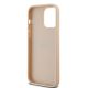 7. DKNY Lederhülle mit Monostreifen und Metalllogo für iPhone 14 Pro Max – Rosa