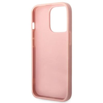 7. Guess Glitter Script Case für iPhone 14 Pro Max - Rosa