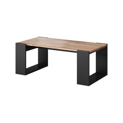 Couchtisch aus Holz, 120x55x46 cm, Wotan-Eiche + Anthrazit