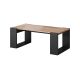 Couchtisch aus Holz, 120x55x46 cm, Wotan-Eiche + Anthrazit