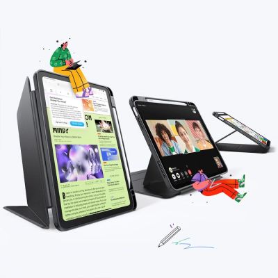 2. ESR Flip Hybrid Case für iPad 10,9" 2020-2022 (4./5. Gen.) / 11" 2024-2025 (6./7. Gen.) - Schwarz