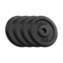 Gusseisen-Gewichtsset 4 x 5 kg, 31 mm Loch, klassische Platte, REBEL ACTIVE