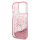 7. Karl Lagerfeld Glitzer Karl's Head Hülle für iPhone 14 Pro – Rosa