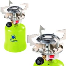 Gas-Campingkocher mit punktierten Gaskartuschen FOCUS Piezozünder 1,4 kW